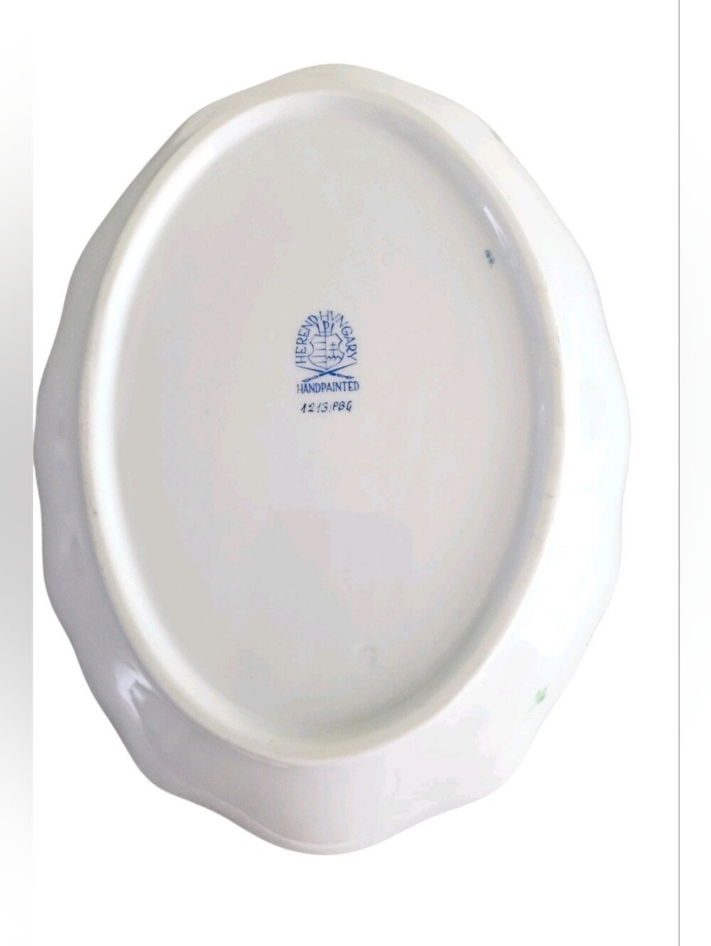 Herend Blue Garland 7.75" Oval Bowl - Discontinued - Picture 3 of 4
